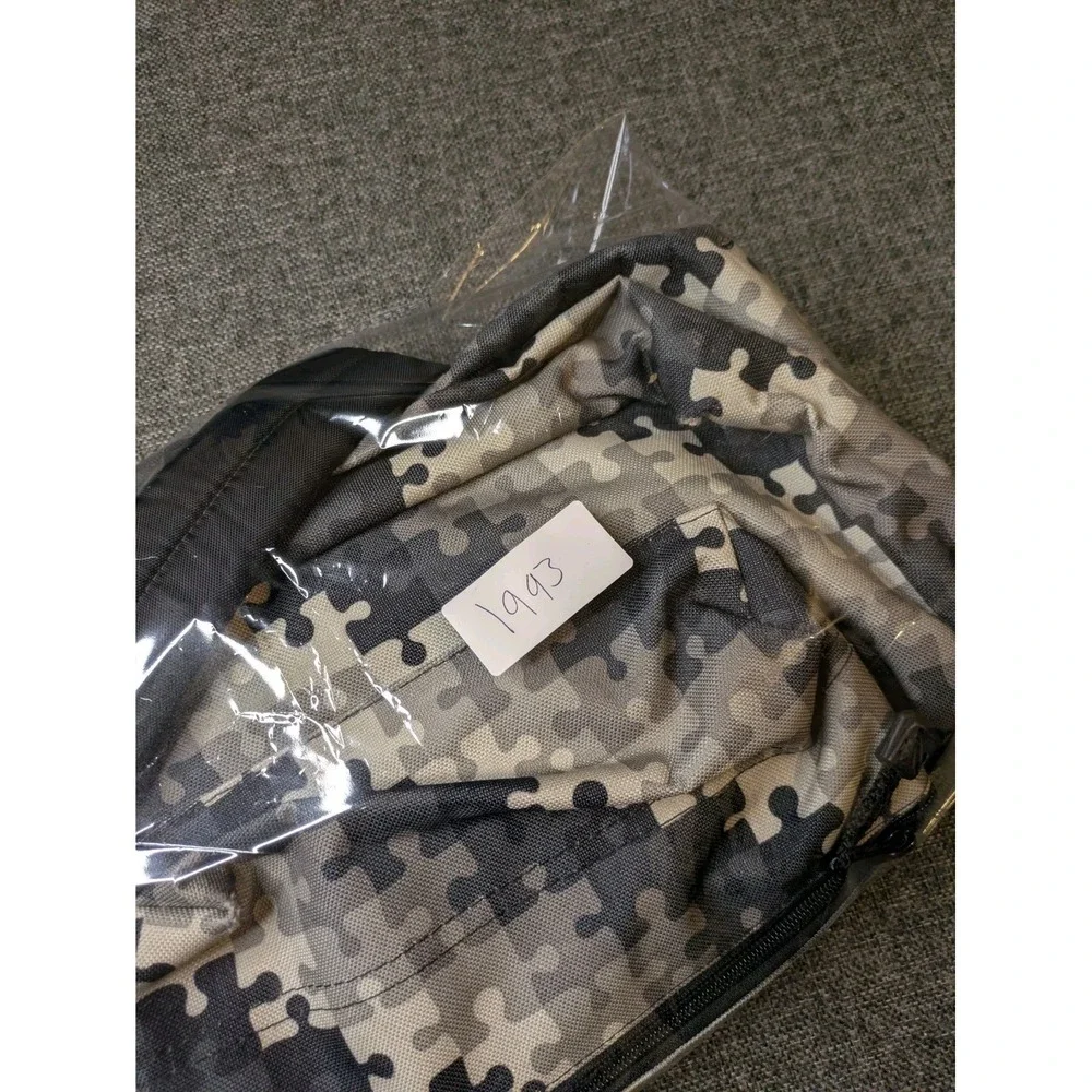 Dickies Abstract Puzzle Piece Backpack Gray School Book Carry Bag Unisex
